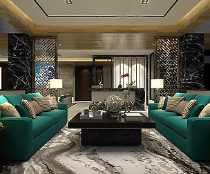 Fashionable avant-garde living room design 35