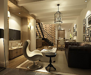 Fashionable avant-garde living room design 38