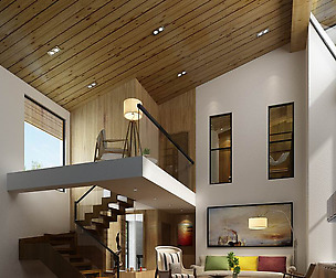 Fashionable avant-garde living room design 39