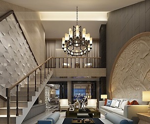 Fashionable avant-garde living room design 44