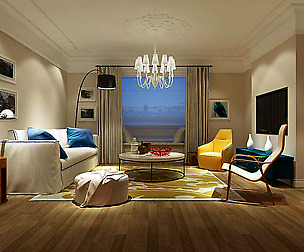 Fashionable avant-garde living room design 45