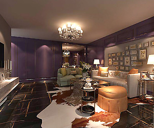Fashionable avant-garde living room design 46
