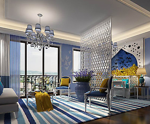 Fashionable avant-garde living room design 48