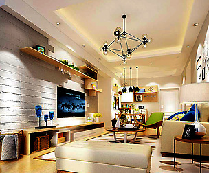 Fashionable avant-garde living room design 57