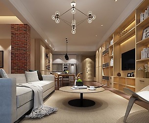 Fashionable avant-garde living room design 58