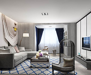 Fashionable avant-garde living room design 61