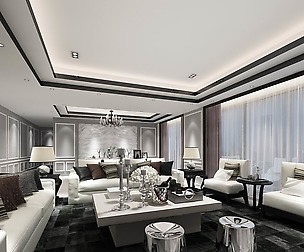 Fashionable avant-garde living room design 62