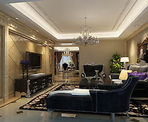 Luxury stylish interior living room - 09