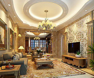 Luxury stylish interior living room - 10