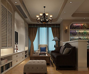 Mediterranean style living room 01