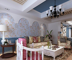 Mediterranean style living room 03