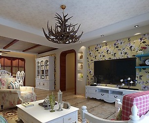 Mediterranean style living room 04