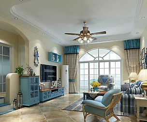Mediterranean style living room 05