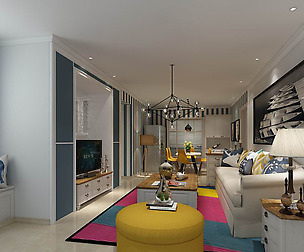Mediterranean style living room 09