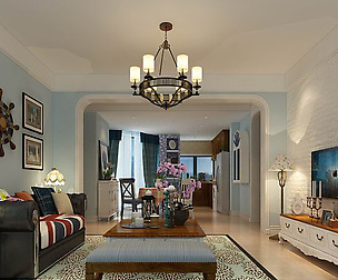 Mediterranean style living room 12