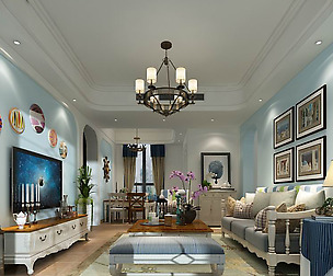 Mediterranean style living room 13
