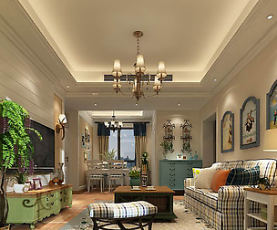 Mediterranean style living room 15