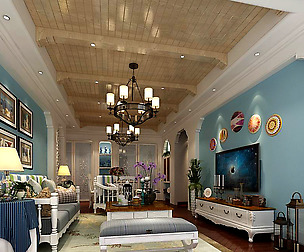 Mediterranean style living room 16