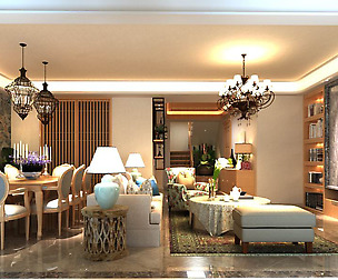 Mediterranean style living room 21
