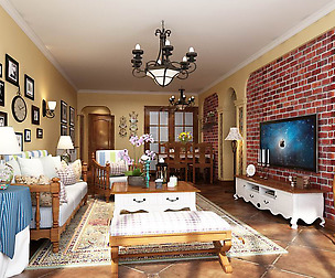 Mediterranean style living room 23