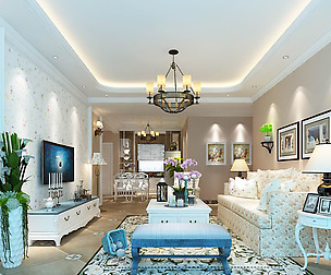 Mediterranean style living room 25