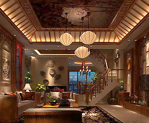 Southeast Asian style living room 01