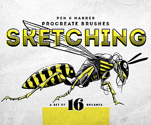 Sketching Procreate brushes