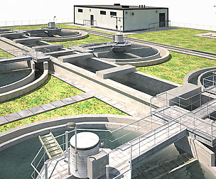 Water Treatment Plant Low Poly