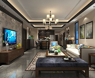 Living Room - Chinese Style - 9437