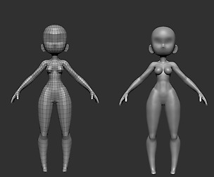 Anime Female Basemesh