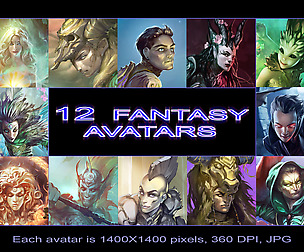 12 Fantasy Avatars