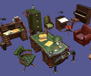Vintage Office Asset Pack