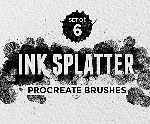 Ink splatter Procreate brushes Vol.1