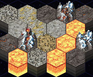 Hex Volcanic Wastes: Painted 2D Terrain