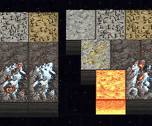 Tile Volcanic Wastes: Painted 2D Terrain