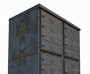 Ornament Mailbox Low Poly Pbr