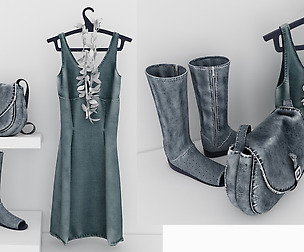 dress boots handbag
