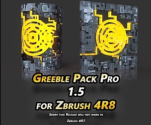 Greeble Pack Pro for Zbrush 4R8-2021+