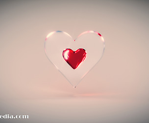 red love heart 3D model