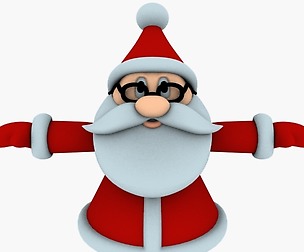 funny santa christmas 3d print