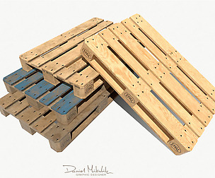 Euro Palette 4 types Low Poly PBR