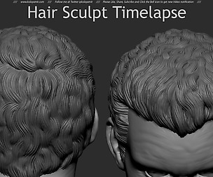 Hair sculpting timelapse