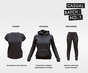 Women's Tshirt, Trousers, and Hoodie Batch 01