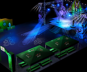 Stage party concert fashion catwalk T station  183