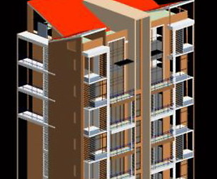 City office building architectural design  027