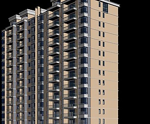 City office building architectural design  035
