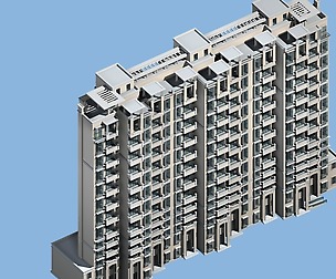 City office building architectural design  043