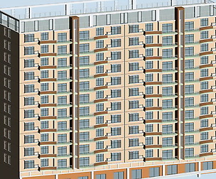 City office building architectural design  045