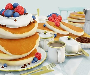 Fancy Pancakes - fbx and Hi-Rez Textures