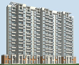 City office building architectural design  122